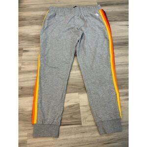 Aldi Sweatpants Womens Large Gray Joggers Stripes Lounge Comfort Athlesiure